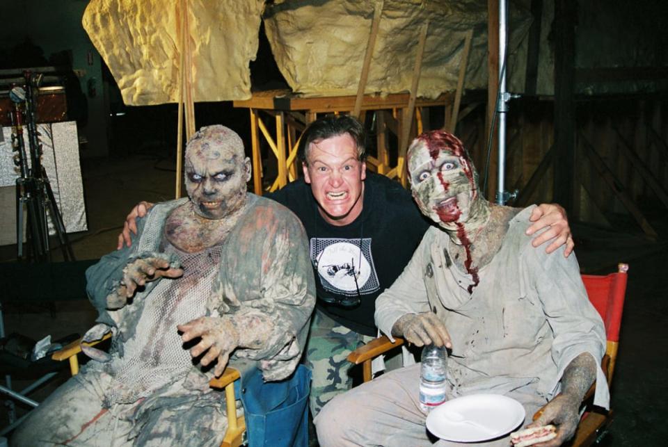 <div class="inline-image__caption"><p>Production designer Gregg Gibbs on set with corpse zombies.</p></div> <div class="inline-image__credit">Greg Gibbs</div>