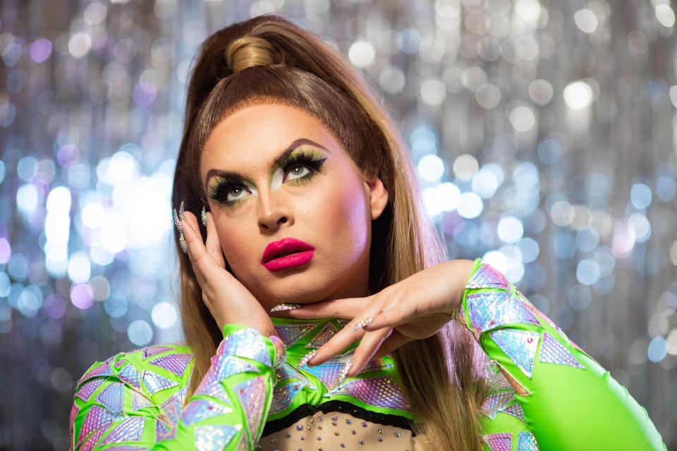 EDITORIAL USE ONLY Drag queen, Cheryl Hole announces the launch of Get Your Glad Drag On by Groupon � a masterclass aiming to help those of us that are out of practice prepare for the first big night out since the pandemic began. Issue date: Wednesday July 7, 2021.