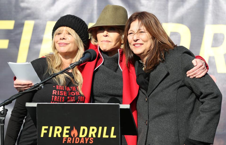 Jane Fonda, Rosanna Arquette, and Catherine Keener appear together at 