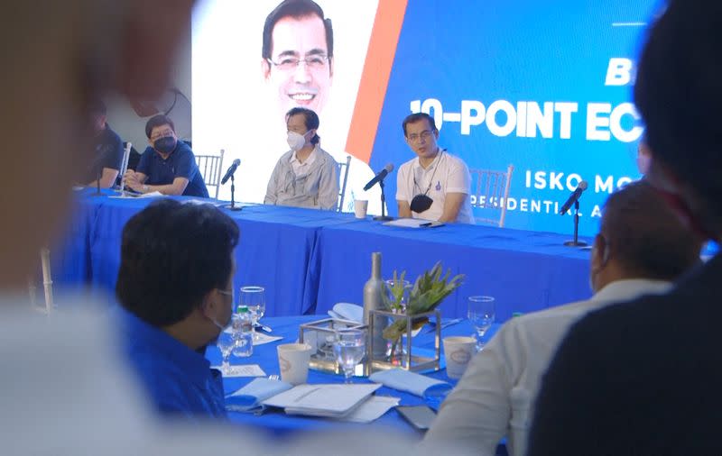 Manila Mayor Francisco "Isko Moreno" Domagoso attends a news conference in Manila