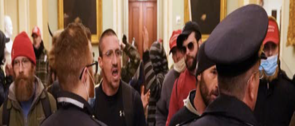 Rioters at the U.S. Capitol on Jan. 6, 2021