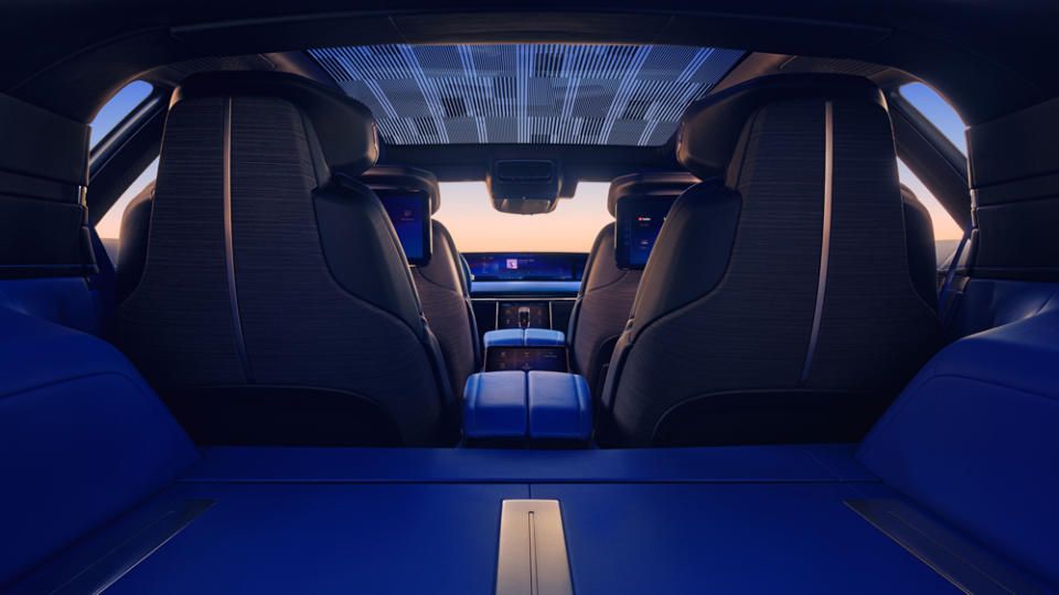 The interior of the production version of the Cadillac Celestiq.