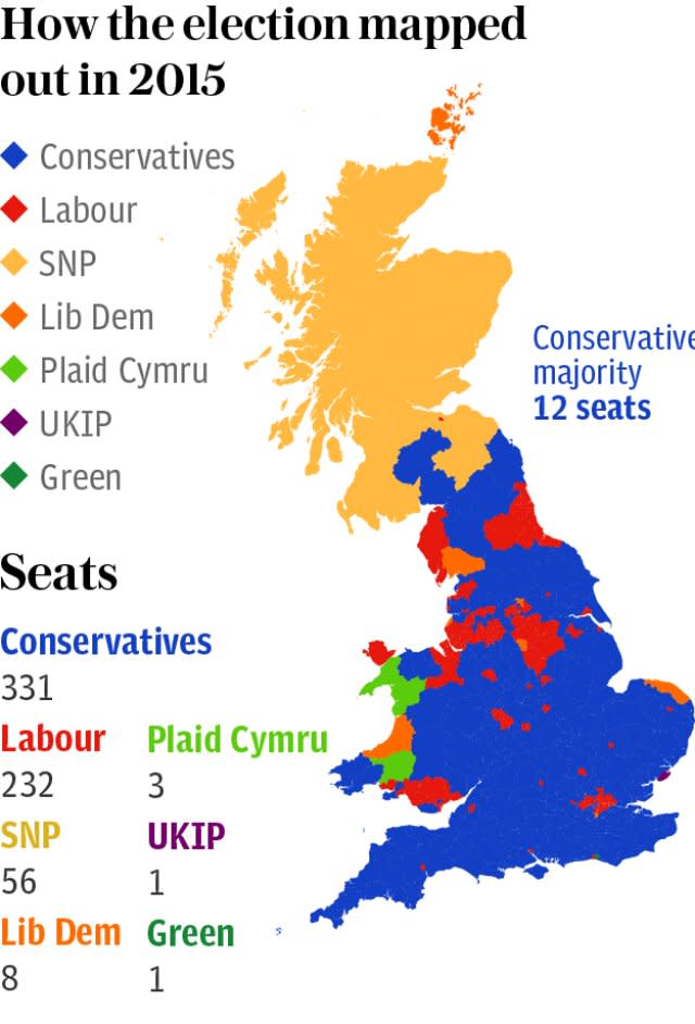 How the election mapped out in 2015