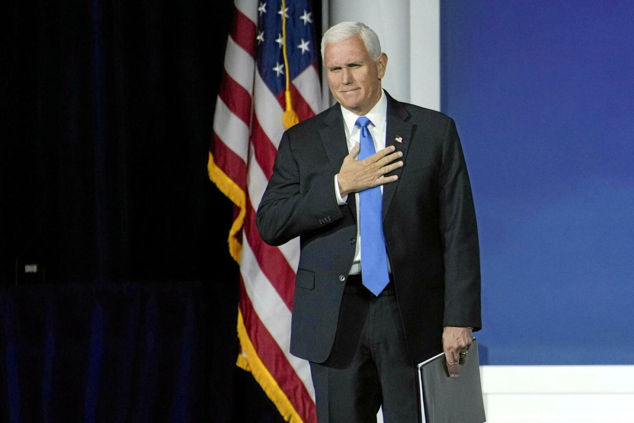 Ancien vice-président de Donald Trump, Mike Pence a annoncé qu'il ne le soutiendrait pas pour la présidentielle de 2024.  - Credit:John Locher/AP/SIPA / SIPA / John Locher/AP/SIPA