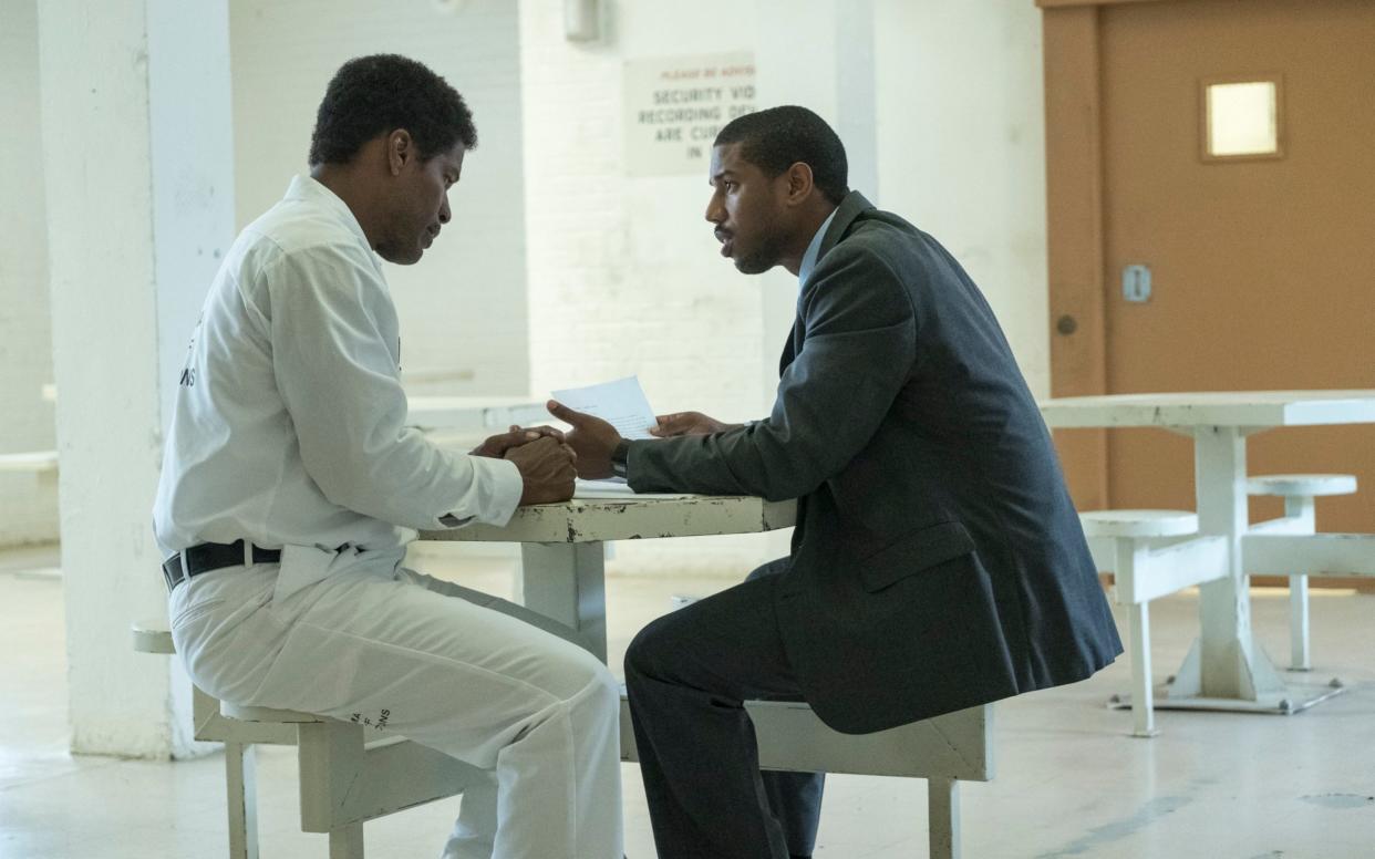 Jamie Foxx and Michael B Jordan in Just Mercy