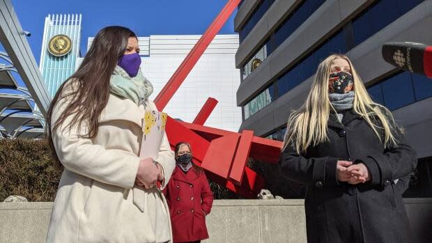 Laura Stairs, left, and Sarah Voegeli, laywers with Legal Assistance of Windsor, say they've seen cases of people applying for CERB because it was described as a safety net for those who had lost their jobs due to COVID-19 — only to realize later that they're not eligible for the benefit because they didn't make enough money in 2019.