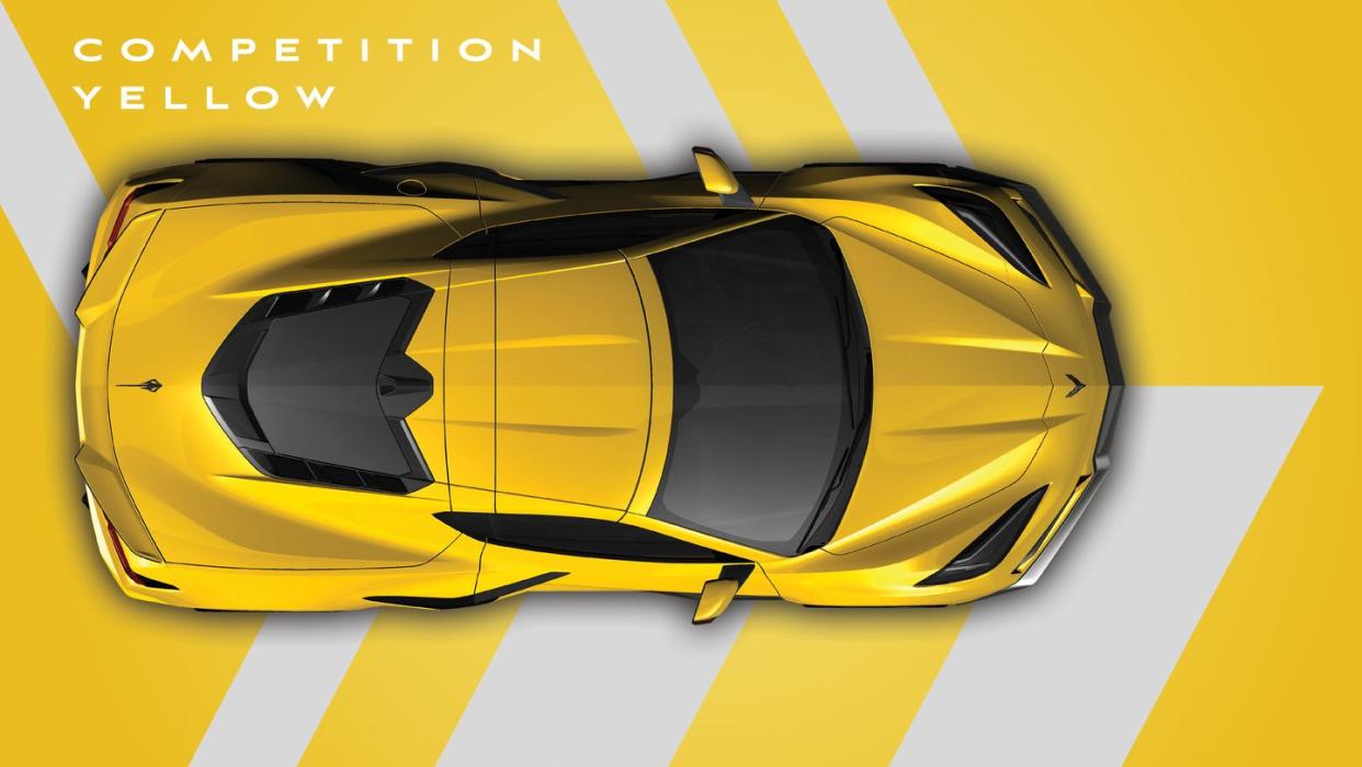 2025 corvette e ray competition yellow