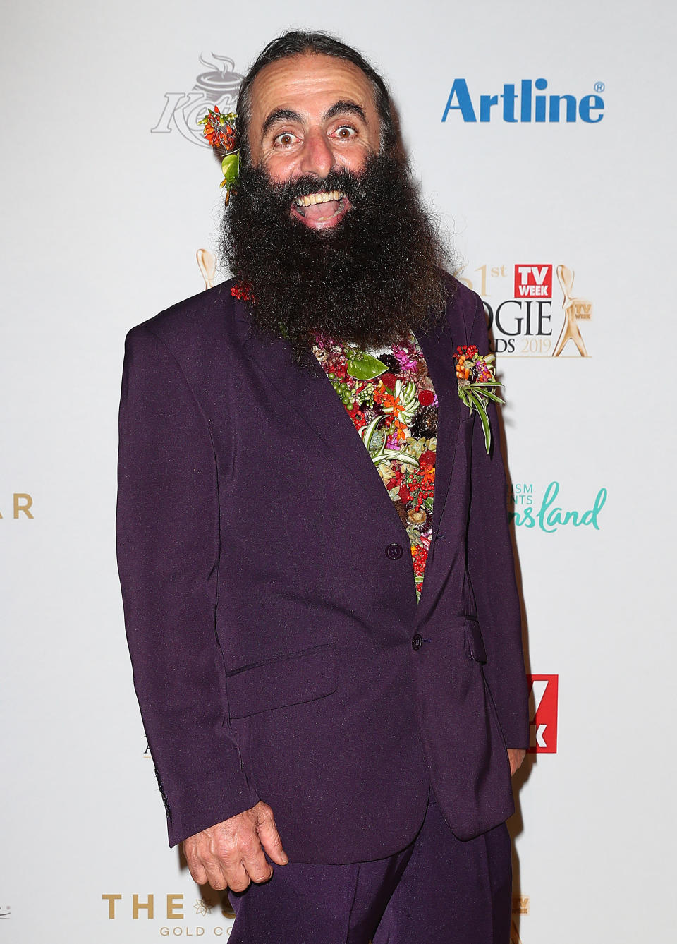 Costa Georgiadis arrives at the 61st Annual TV WEEK Logie Awards at The Star Gold Coast on June 30, 2019 on the Gold Coast, Australia.