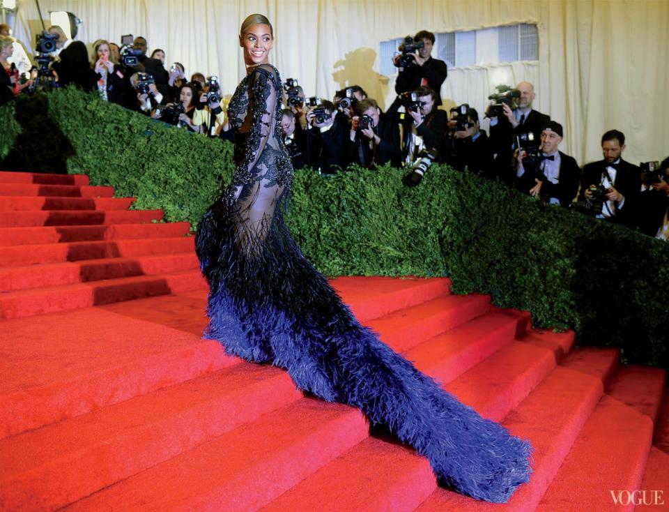 <h1 class="title">Beyoncé in Givenchy Haute Couture by Riccardo Tisci, 2012</h1><cite class="credit">Photo: Timothy A. Clary/AFP/Getty Images</cite>