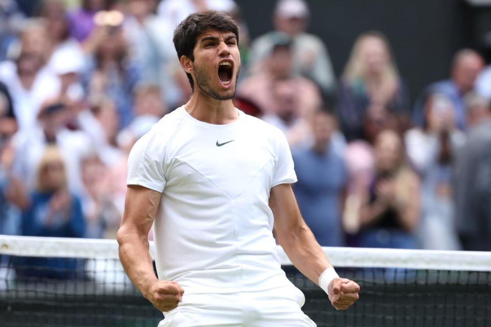 Alcaraz roars after defeating Rune in straight sets (Getty Images)