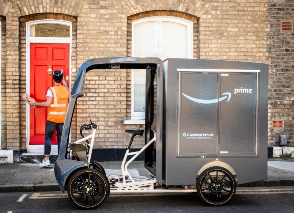 Amazon’s first “micromobility” hub is launching in central London (Amazon/PA)