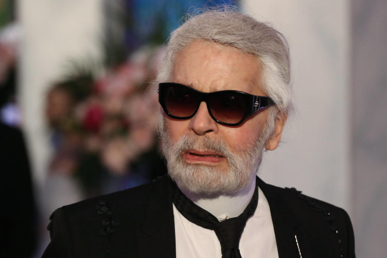 Karl Lagerfeld, ici à Monaco, le 24 mars 2018.