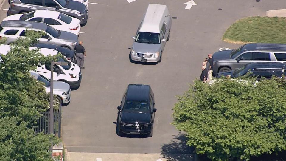 A procession was held for Alden Elliott, one of the four officers killed in the line of duty Monday. Agencies and individuals saluted the cars that would take Elliott to his funeral in Catawba.