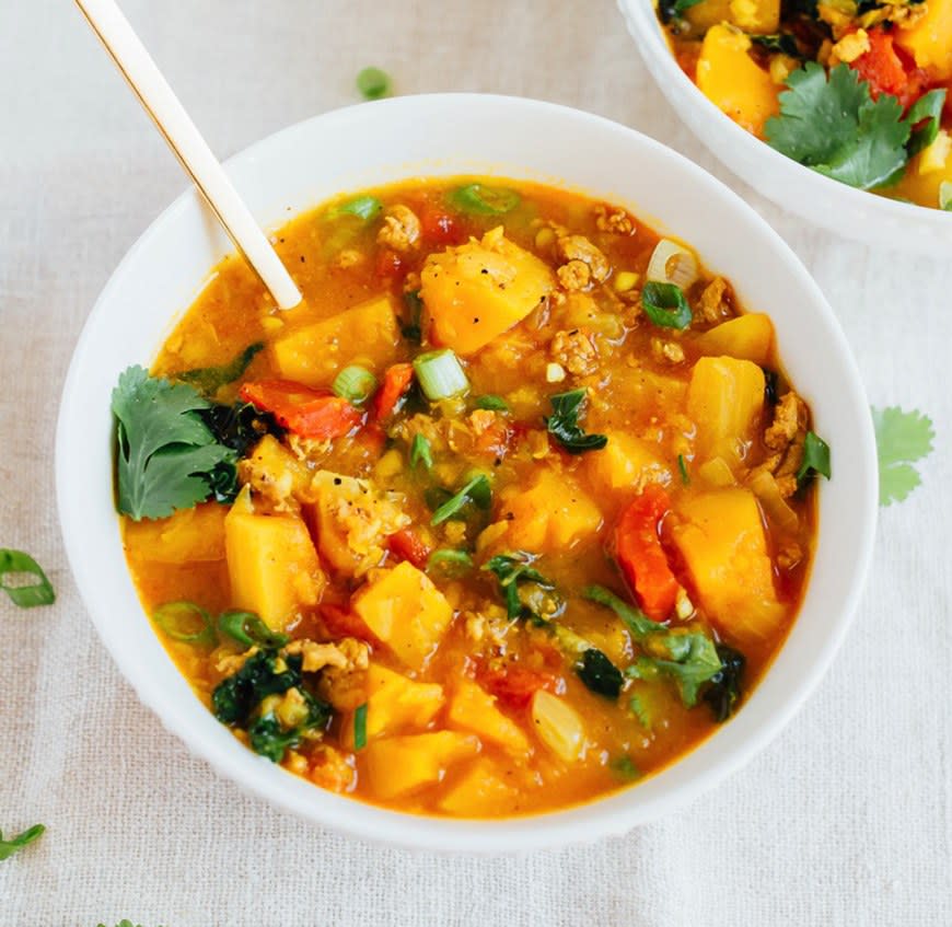 Butternut Squash and Turkey Chili from Eating Bird Food