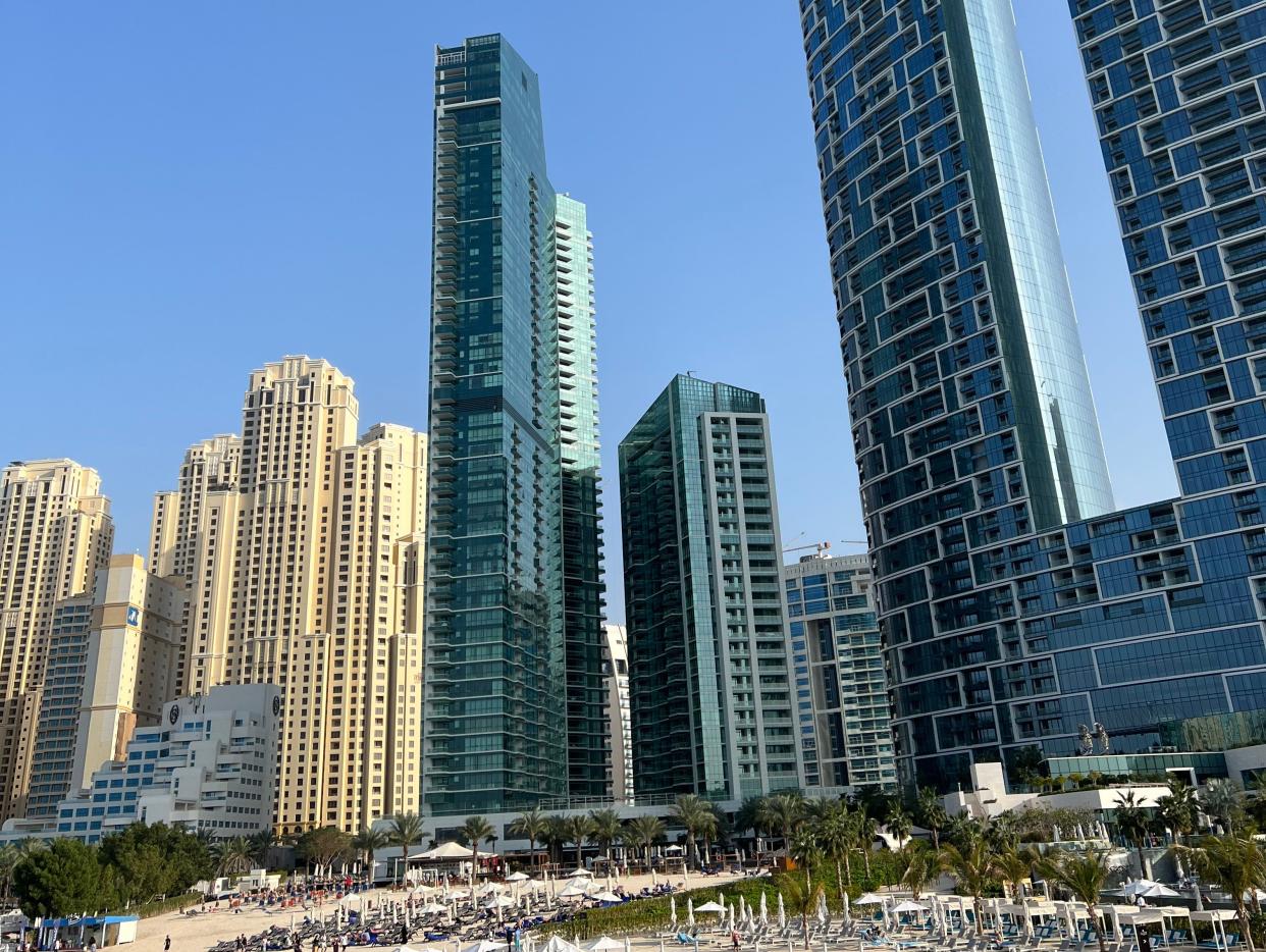 Skyscrapers and other buildings in the city of Dubai