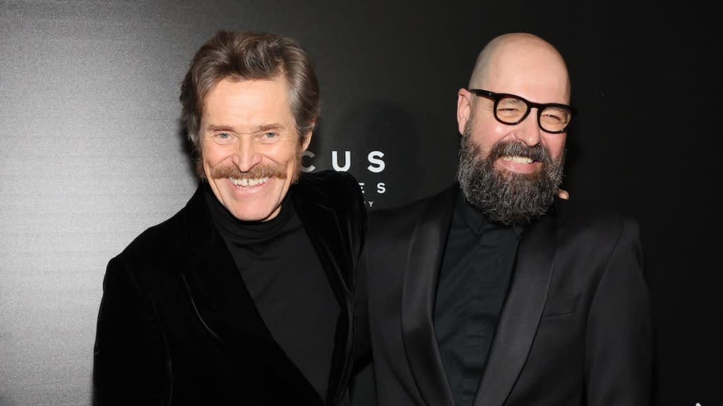 NEW YORK, NEW YORK - FEBRUARY 28: Willem Dafoe and Vasilis Katsoupis attend Focus Features' "Inside" New York Screening at Metrograph on February 28, 2023 in New York City. (Photo by Dia Dipasupil/Getty Images)