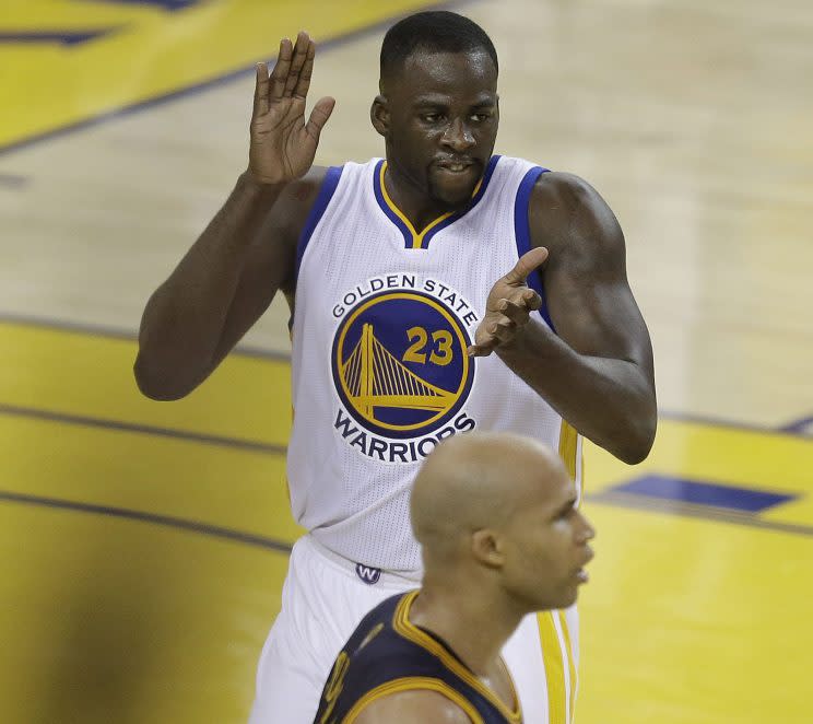 Draymond Green and Richard Jefferson are already talking with another round to go before the NBA Finals. (AP)