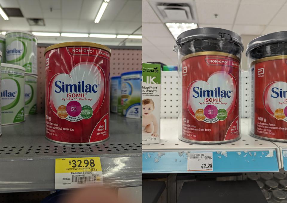 The price of baby formula at Walmart vs. Shoppers has shocked some Redditors. 