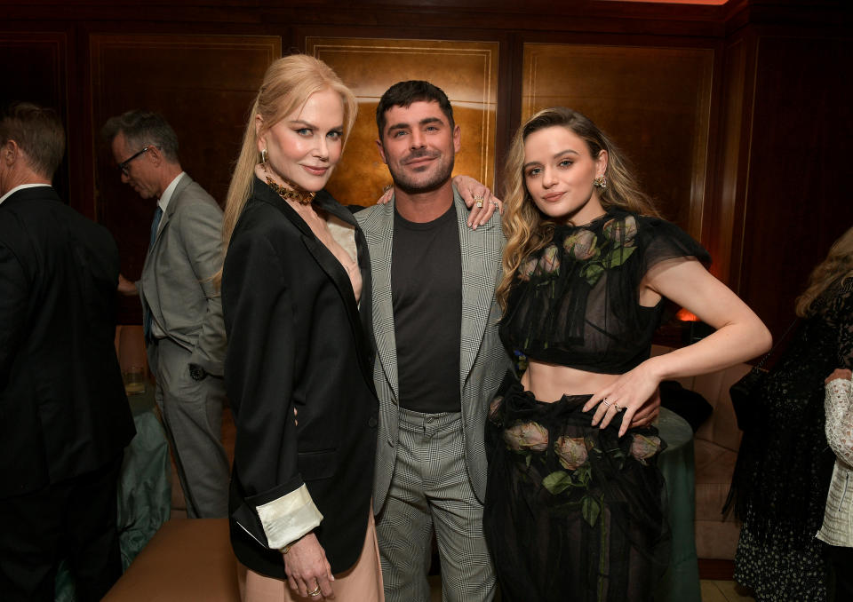 Nicole Kidman, Zac Efron, and Joey King attend the world premiere after party for Netflix's "A Family Affair"