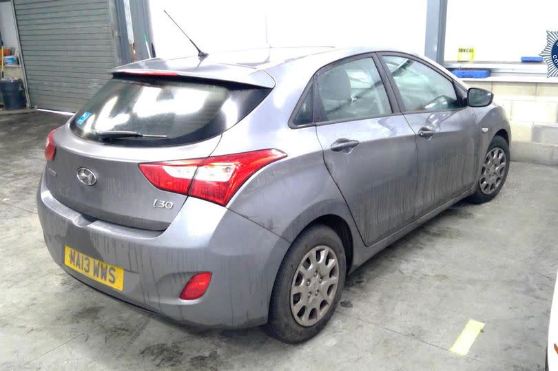 The stolen Hyundai car used by Stefan Moores