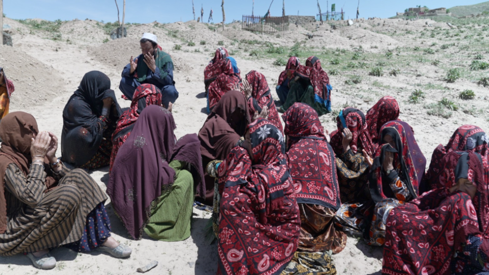 Women after funeral