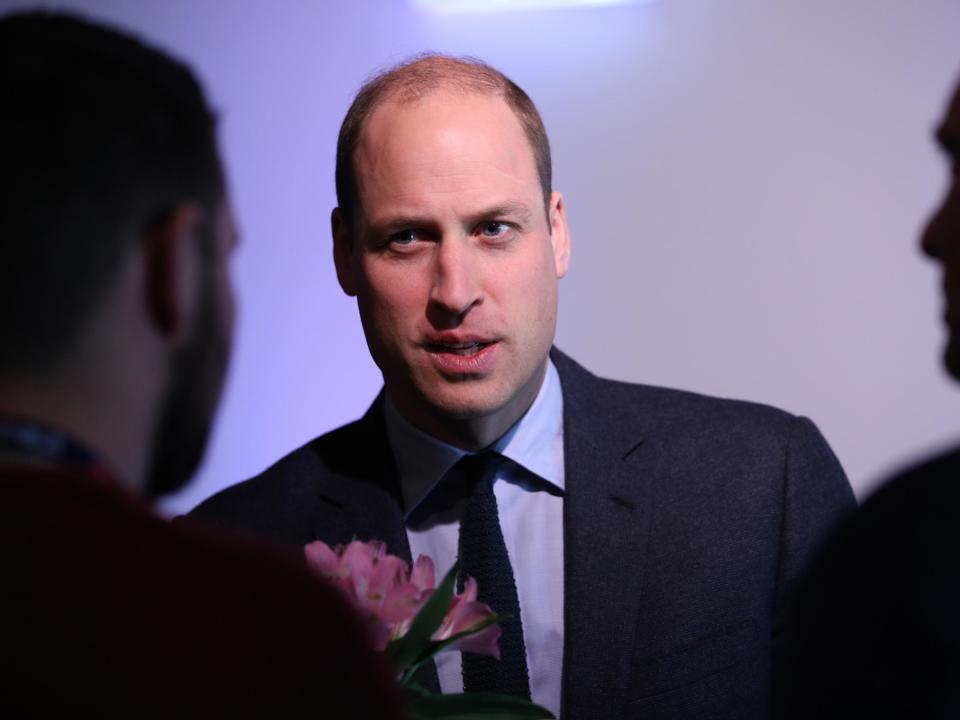 The Duke of Cambridge during a volunteer celebration event with the charity Shout at the Troubadour White City Theatre in London in November 2019: Yui Mok/PA Archive/PA Images