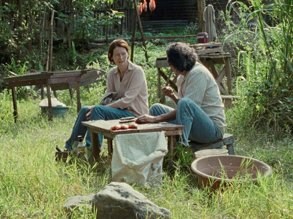 Tilda Swinton and Elkin Díaz in ‘Memoria’ (Sovereign Films)