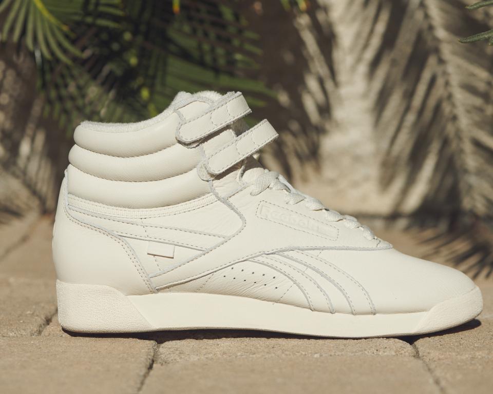 The Reebok x <a href="https://wwd.com/business-news/retail/anine-bing-kate-tote-launch-china-expansion-1235919897/" rel="nofollow noopener" target="_blank" data-ylk="slk:Anine Bing;elm:context_link;itc:0;sec:content-canvas" class="link ">Anine Bing</a> Freestyle Hi Shoes