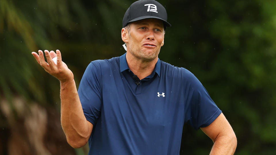 Tom Brady, pictured here during The Match: Champions For Charity at Medalist Golf Club.