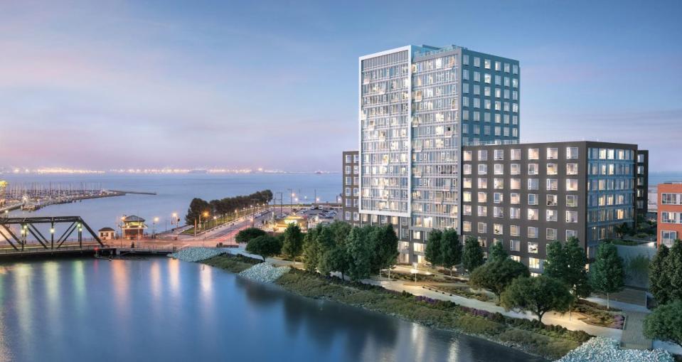 One Mission Bay, a luxury condominium development, sold the most number of units in San Francisco's Mission Bay neighborhood to tech workers. Source: One Mission Bay