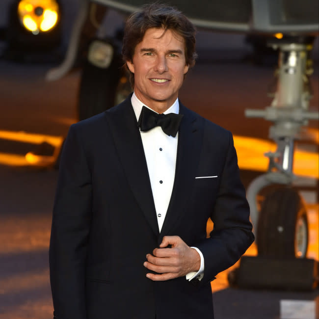 Tom Cruise en la premiere londinense de 'Top Gun: Maverick' credit:Bang Showbiz