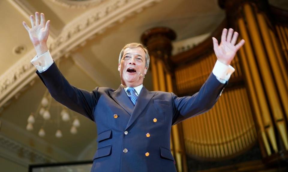 Farage’s new Brexit party has swept into the lead in polling for the European elections.