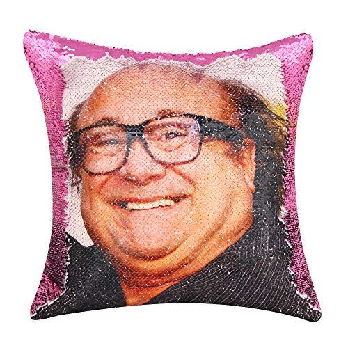 Danny DeVito Sequin Throw Pillow Cover