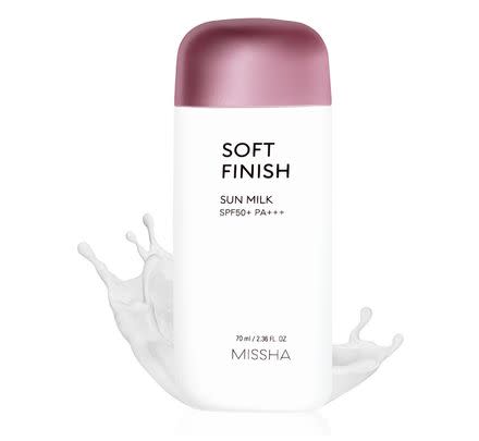 Missha's Soft Finish Sun Milk sunscreen