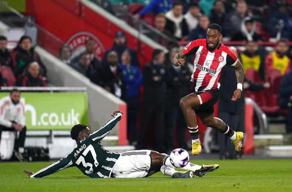 Mainoo looked off the pace at Brentford (Adam Davy/PA Wire)