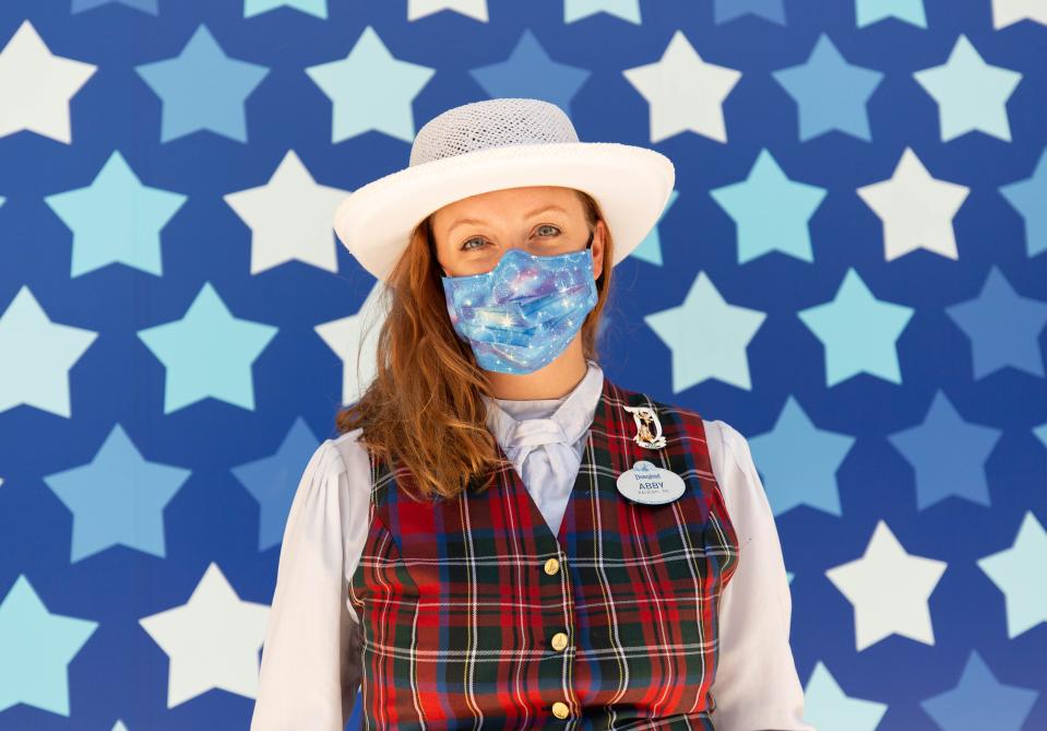 Disney debuted new pixie dust face masks for employees to wear with their uniforms.