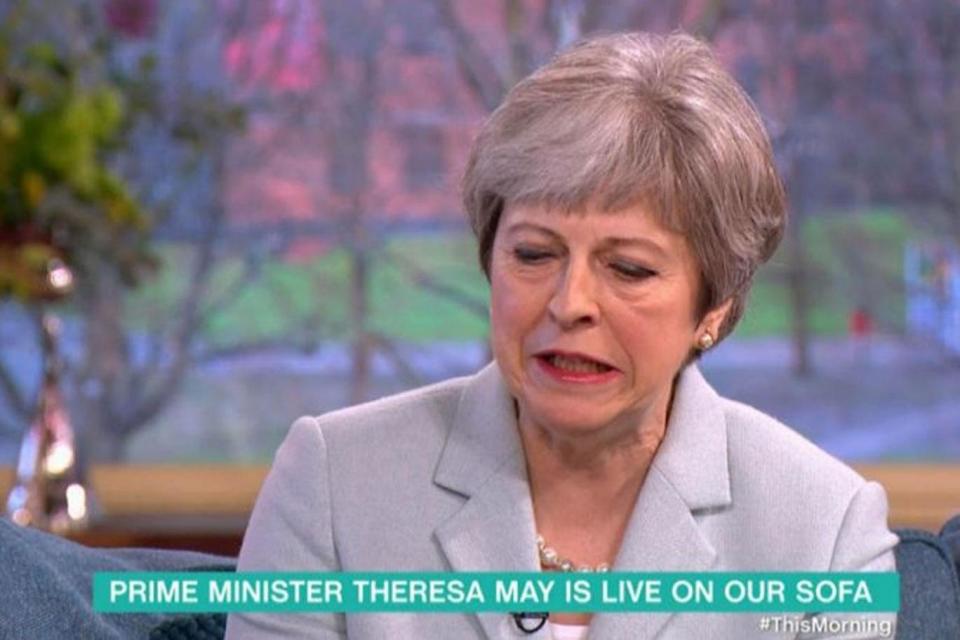 Theresa May on This Morning with Phil and Holly today