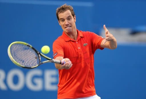 France's Richard Gasquet during his Rogers Cup final against Serbia's Novak Djokovic on August 12. "It was a tough match, and against a guy like Djokovic if you are not playing your best you have no chance," said Gasquet