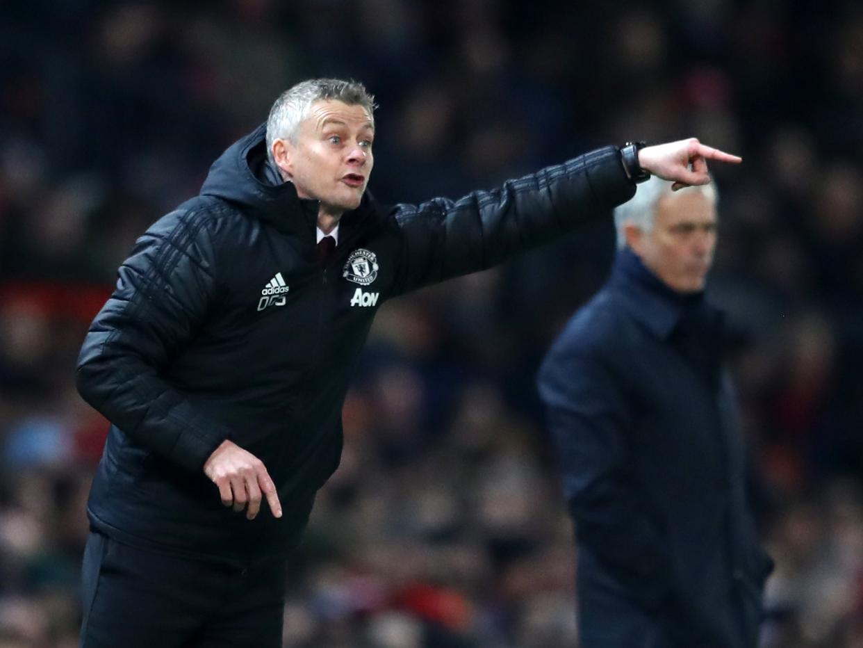 Ole Gunnar Solskjaer and Jose Mourinho (Getty Images)