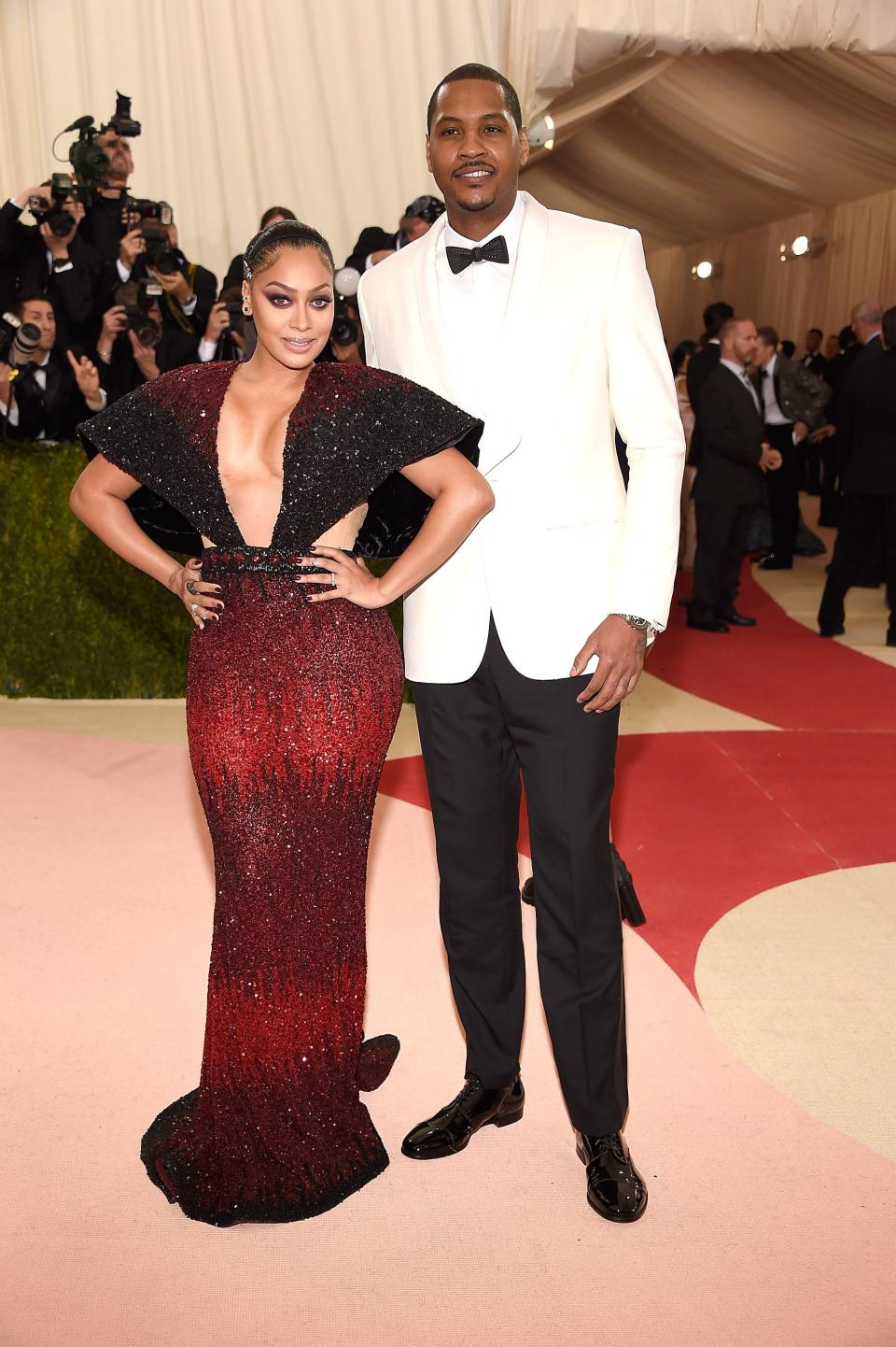 <h1 class="title">La La Anthony in Nicolas Jerban and Carmelo Anthony in Public School</h1><cite class="credit">Photo: Getty Images</cite>