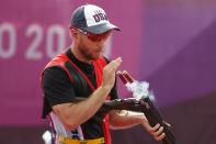 <p>Biography: 32 years old</p> <p>Event: Men's skeet final (shooting)</p> <p>Quote: "The second that I knew that I was going to win, the nerves usually will just go away, but they stayed. And I'm like, Dude, you just won — again. This is what we've been working for every day and this is the goal."</p>