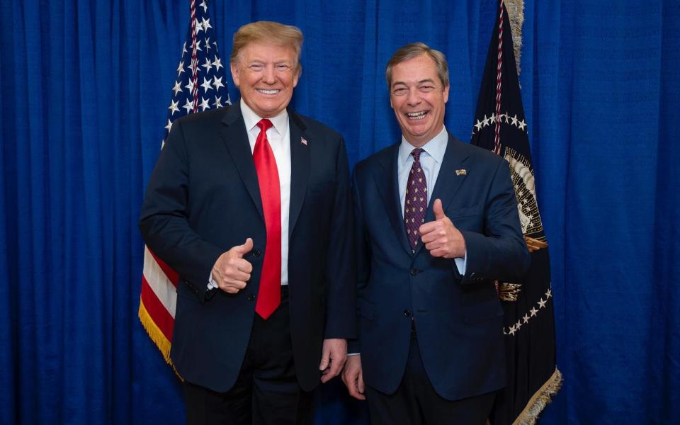 Nigel Farage meets Donald Trump  - Official White House Photo by Tia Dufour