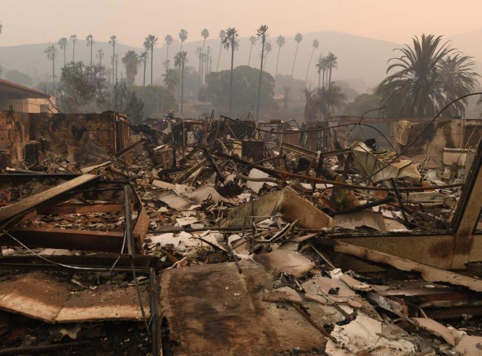 The remains of the Vista del Mar Hospital after the Thomas wildfire swept through Ventura.