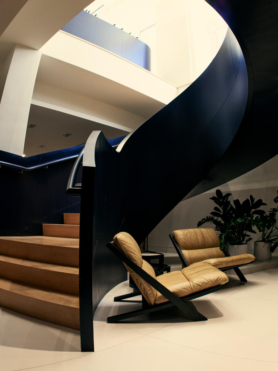 J.Crew's swirling staircase in SoHo.