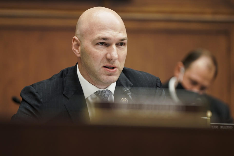 "The President abandoned his post while many members asked for help, thus further endangering all present," said Rep. Anthony Gonzalez (R-Ohio). (Photo: Greg Nash/Pool via AP)