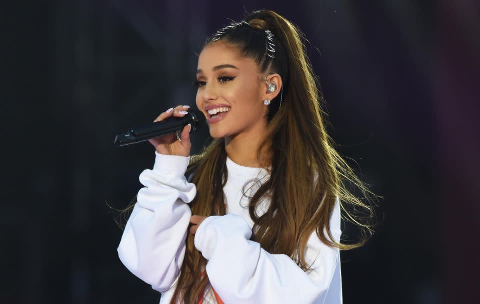 Ariana performed to 50,000 people at her One Love Manchester benefit concert two weeks after the terror attack at her Manchester show in May. Source: Getty