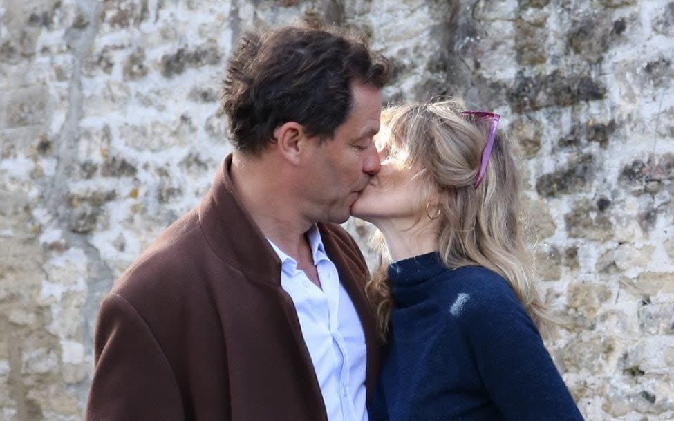 Dominic West and Catherine FitzGerald outside their home - MIKE/SplashNews.com