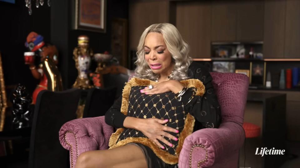 Wendy Williams is shown getting emotional while giving to-camera interviews in the documentary.