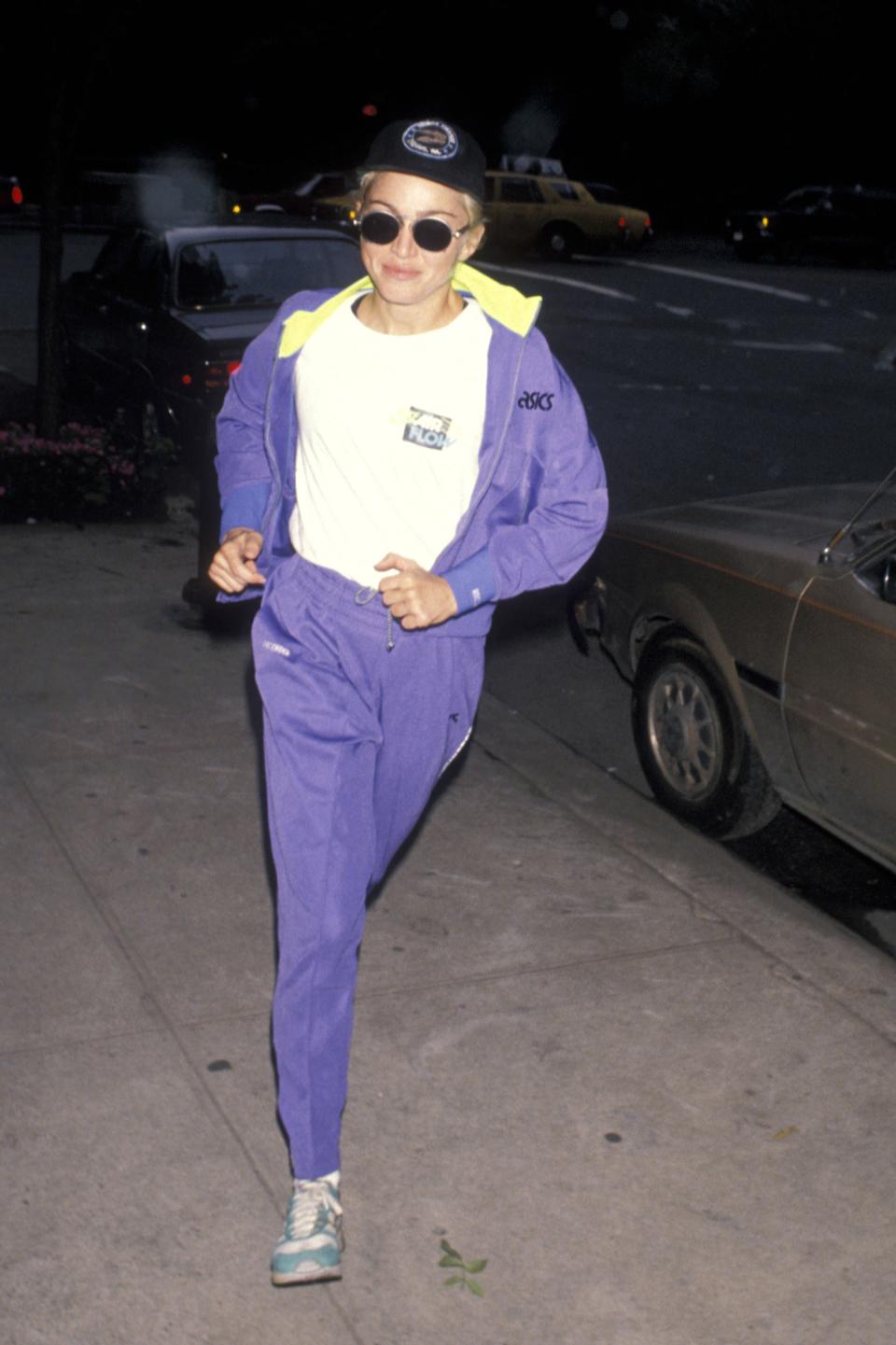 MADONNA
New York City, 1990
Before Peloton and Goop, A-plus-list celebs got their wellness on in the streets.