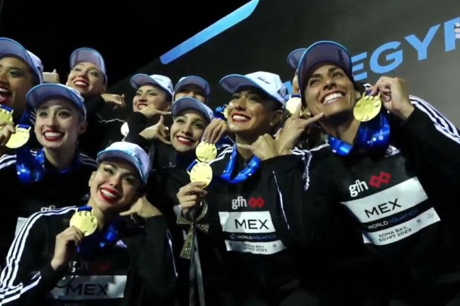 Gana el Oro Selección Mexicana de Natación Artística en Mundial de Egipto